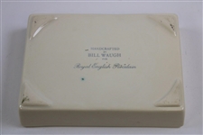 Augusta National Clubhouse Porcelain Bronze Card Box with Lid by Artist Bill Waugh