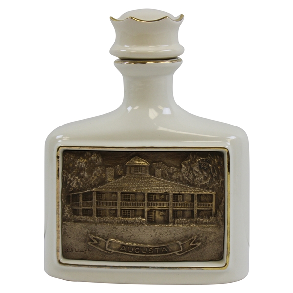 Augusta Natonal Clubhouse Masters Logo Porcelain with Bronze Decanter by Artist Bill Waugh