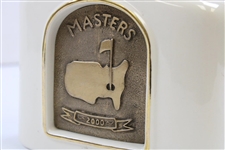 Augusta Natonal Clubhouse Masters Logo Porcelain with Bronze Decanter by Artist Bill Waugh