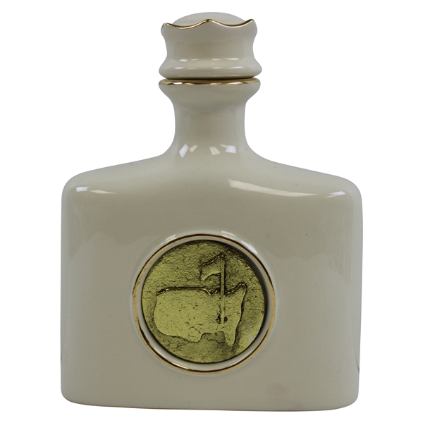 Augusta Natonal Clubhouse Masters Logo Porcelain with Gold Foil Decanter by Artist Bill Waugh
