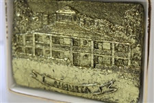 Augusta Natonal Clubhouse Masters Logo Porcelain with Gold Foil Decanter by Artist Bill Waugh