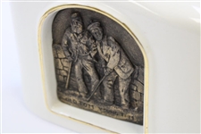 Old Tom & Young Tom with R&A Clubhouse Resin Bronze & Porcelain Decanter by Artist Bill Waugh
