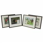 Four (4) Rules of Golf Pages - I, XII, XX, & XXXI - Framed