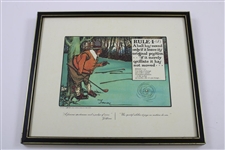 Four (4) Rules of Golf Pages - I, XII, XX, & XXXI - Framed