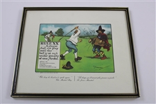 Four (4) Rules of Golf Pages - I, XII, XX, & XXXI - Framed