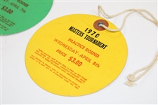 1970 Masters Tournament Tuesday & Wednesday Tickets (#623 & #324) - Billy Casper Winner