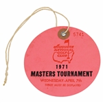 1971 Masters Tournament Wednesday Ticket #5741 - Charles Coody Winner