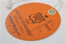 Nicklaus, Casper, & others Multi-Signed 1981 Masters Tournament Wednesday Ticket JSA ALOA