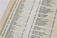 1966 Masters Tournament Friday Pairings & Start Time Sheet