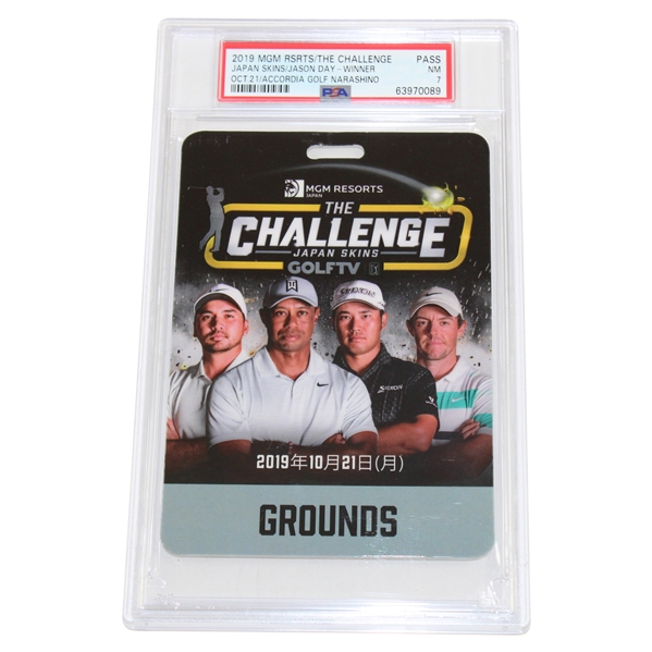 2019 MGM Resorts The Challenge ZOZO Grounds Badge - Tiger Final Win? - PSA 7 Pass NM #63970089
