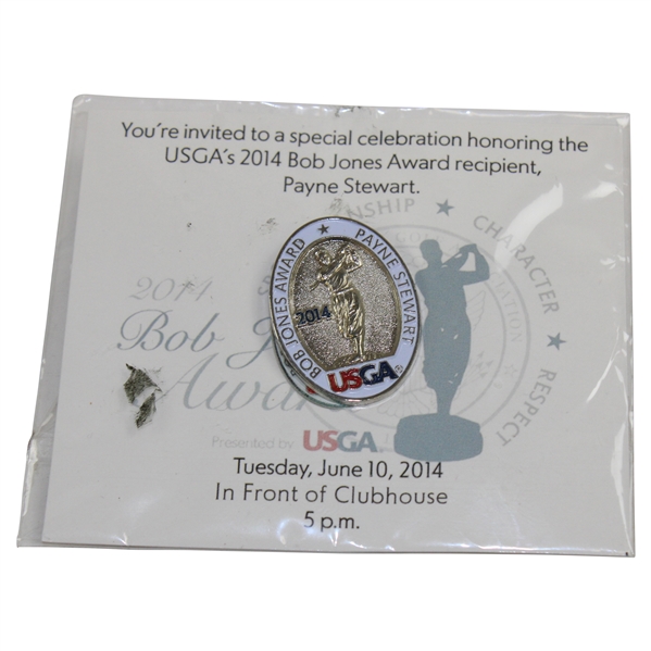 2014 USGA Bob Jones Award Recipient Payne Stewart Pin - New Unused in Package