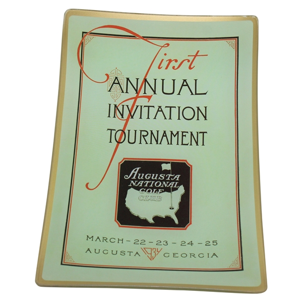 First Annual Inv. Tournament 1934 Masters Program Commemorative Dish in Original Box