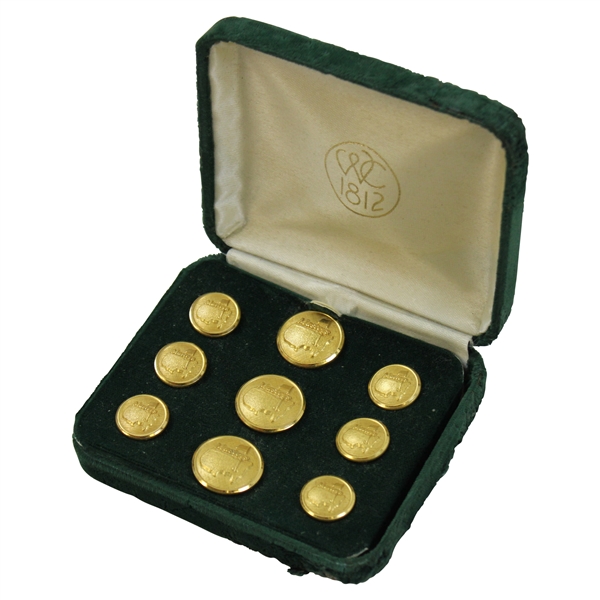 Waterbury Augusta National Golf Club/Masters Green Jacket Buttons in Case - Vintage