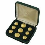 Waterbury Augusta National Golf Club/Masters Green Jacket Buttons in Case - Vintage