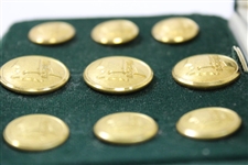 Waterbury Augusta National Golf Club/Masters Green Jacket Buttons in Case - Vintage