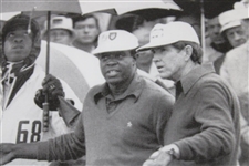 Lee Elder Waiting To Tee Off on First Day of 1975 Masters Tournament Wire Photo 4/11/1975