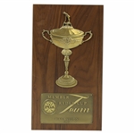 Hal Suttons 1985 Ryder Cup US Team Member Trophy Plaque - The Belfry