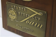 Hal Sutton's 1985 Ryder Cup US Team Member Trophy Plaque - The Belfry
