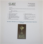 Hal Sutton's 1985 Ryder Cup US Team Member Trophy Plaque - The Belfry