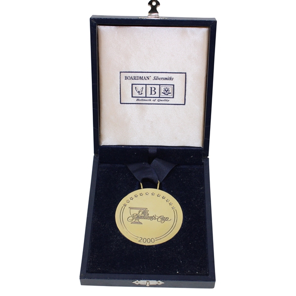 Hal Suttons Team USA Sterling Winners Medal from 2000 The Presidents Cup in Original Box