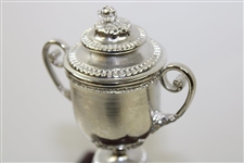 Hal Sutton's 1999 PGA Champions Dinner Trophy Gift from Vijay Singh - Replica Wanamaker Trophy on Plinth