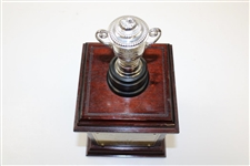 Hal Sutton's 1999 PGA Champions Dinner Trophy Gift from Vijay Singh - Replica Wanamaker Trophy on Plinth