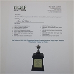 Hal Sutton's 1999 PGA Champions Dinner Trophy Gift from Vijay Singh - Replica Wanamaker Trophy on Plinth