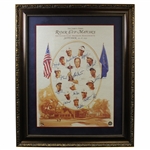 Hal Suttons 1999 Ryder Cup Team USA Signed Issued Official Poster - Rare - Framed JSA ALOA