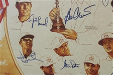 Hal Sutton's 1999 Ryder Cup Team USA Signed Issued Official Poster - Rare - Framed JSA ALOA