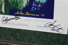 Hal Sutton's 1984 Champs of Golf Signed by Jack, Arnie, Seve, Kite, Watson, & Artist Neiman - Framed JSA ALOA