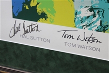 Hal Sutton's 1984 Champs of Golf Signed by Jack, Arnie, Seve, Kite, Watson, & Artist Neiman - Framed JSA ALOA