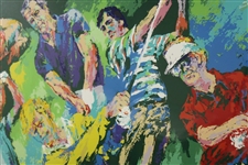 Hal Sutton's 1984 Champs of Golf Signed by Jack, Arnie, Seve, Kite, Watson, & Artist Neiman - Framed JSA ALOA