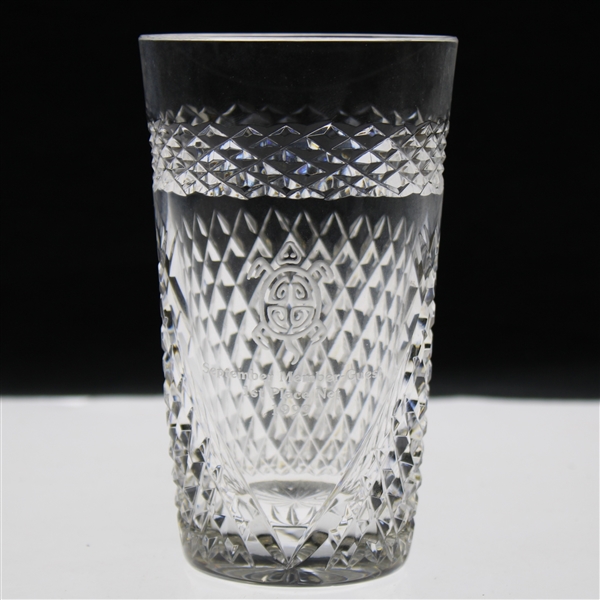 1999 Old Memorial September Member-Guest 1st Place Net Sterling Cut Glass Trophy with Box