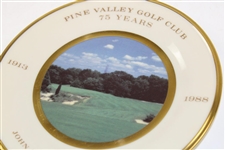 Pine Valley Golf Club 1913-1988 John Arthur Brown Trophy Lenox Plate - Hole #13 - June 1988