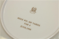 Pine Valley Golf Club 1913-1988 John Arthur Brown Trophy Lenox Plate - Hole #13 - June 1988