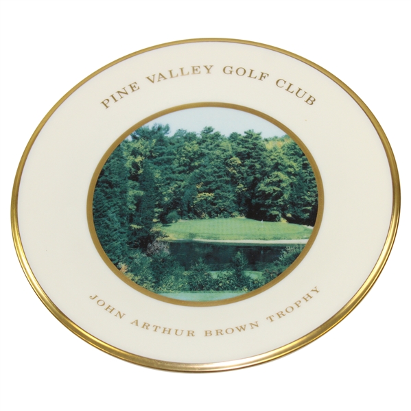 Pine Valley Golf Club John Arthur Brown Trophy Lenox Plate - Hole #14 - June 1996