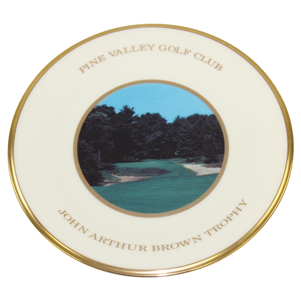 Pine Valley Golf Club John Arthur Brown Trophy Lenox Plate - Hole #8 - June 1990