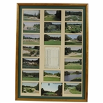 Pine Valley Golf Club Classic Postcard Set w/Scorecard - Framed