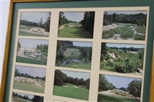Pine Valley Golf Club Classic Postcard Set w/Scorecard - Framed