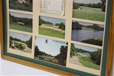 Pine Valley Golf Club Classic Postcard Set w/Scorecard - Framed