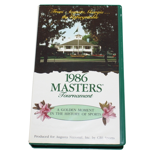 1986 Masters Tournament A Golden Moment in the History of Sports Original VHS Tape in Case
