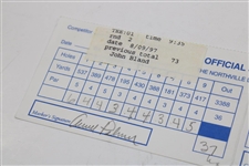 Arnold Palmer Signed 1997 Northville Long Island Classic 2nd Rd Scorecard JSA ALOA