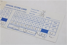 Arnold Palmer Signed 1997 Northville Long Island Classic 2nd Rd Scorecard JSA ALOA