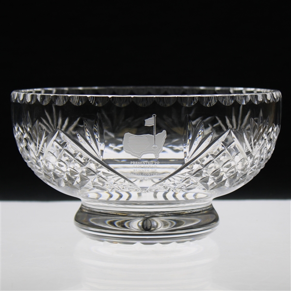 Sam Sneads 1977 Masters Par 3 Tournament Runner-Up Crystal Bowl Trophy