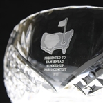 Sam Snead's 1977 Masters Par 3 Tournament Runner-Up Crystal Bowl Trophy