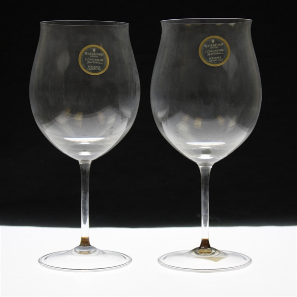 Chi-Chi Rodriguezs PGA Tour Gifted Waterford Grand Cru Glasses from Tim Finchem in Original Box with Card