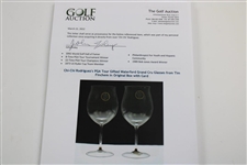 Chi-Chi Rodriguez's PGA Tour Gifted Waterford Grand Cru Glasses from Tim Finchem in Original Box with Card