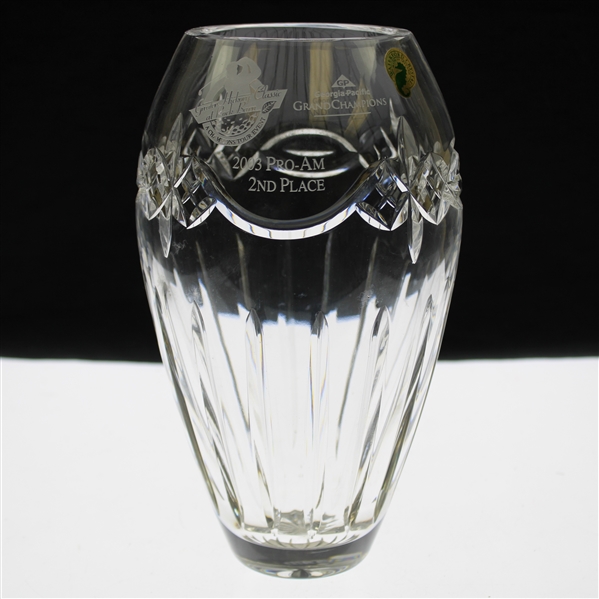 Chi-Chi Rodriguezs 2003 Greater Hickory Classic Pro-Am Runner-Up Waterford Crystal Vase