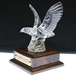 Chi-Chi Rodriguez's Ray Floyd Hosted Lexus Challenge Glass Eagle Sculpture on Plinth