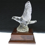Chi-Chi Rodriguez's Ray Floyd Hosted Lexus Challenge Glass Eagle Sculpture on Plinth